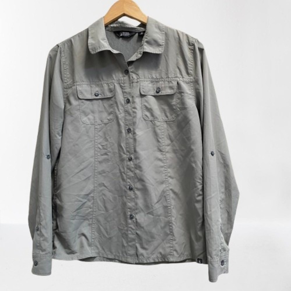 Eastern Mountain Sports EMS Women's Gray Ripstop Outdoor Shirt Medium